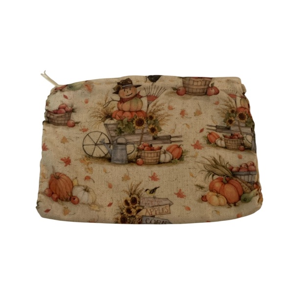 Handmade Autumn Harvest Print Pouch - Picture 1 of 5